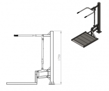 Уличный тренажер для инвалидов Вертикальная тяга Kidyclub WYT16-2-FS