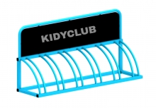 Велопарковка Оптима на 6 мест с рекламой Kidyclub WVP1R-FS 