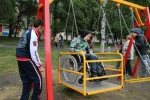 Качели для инвалидов-колясочников  4-мест Kidyclub 3113