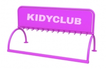Парковка для самокатов с рекламой на 13 мест Kidyclub Эконом-FS-рек